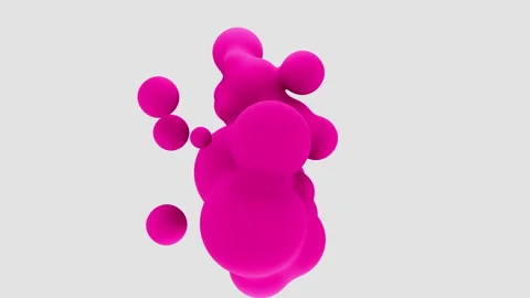 Abstract morph pink mate liquid form Stock Footage 279816193