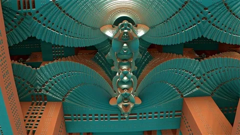 Abstract morphing of 3D fractal pattern Stock Footage 106284714