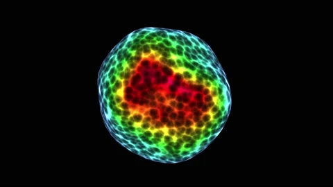 Abstract morphing alien life form looping 3D animation with alpha Видео 156604635