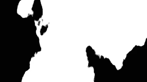 Abstract morphing black and white rorschach background seamless loop Stock Footage 59741708