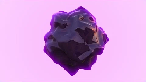 Abstract morphing blob pulsating on a pink background. Stock Footage 263850757