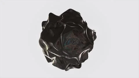 Abstract morphing blob pulsating on a white background. Stock Footage 263850758