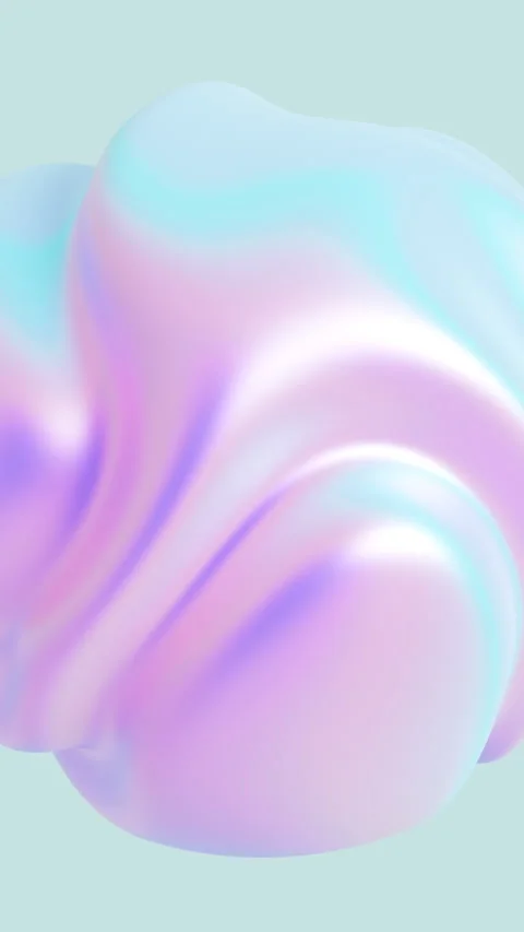 Abstract morphing fluid iridescent sphere. Liquid neon distorting object Stock Footage 323120226