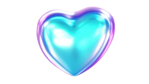 Abstract morphing heart looping 3D animation with alpha Stock Footage 152683484