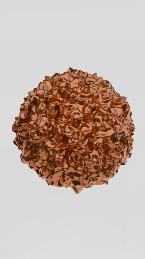Abstract Morphing Liquid Metal Bronze Sphere On White Vertical Background Stock Footage 257957012