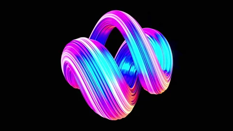 Abstract morphing neon lines background Stock-Footage 158728306