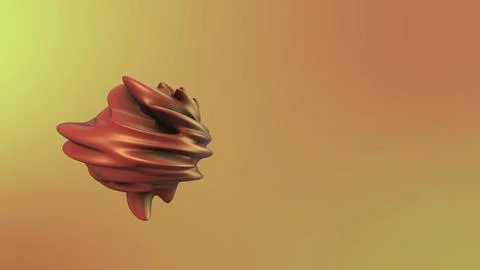 Abstract morphing red shape evolving on gradient background Stock Photos