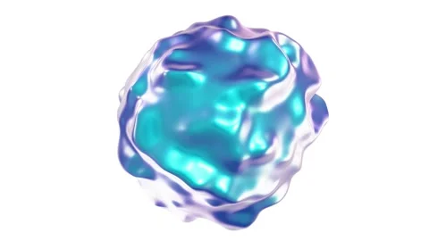 Abstract morphing sphere looping 3D animation with alpha Видео 152418163