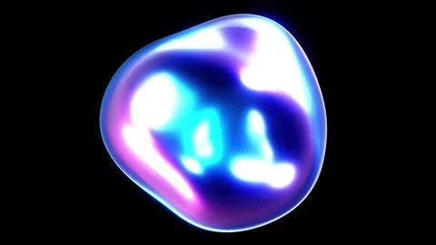 Abstract morphing sphere looping 3D animation with alpha Stock Footage 152418692