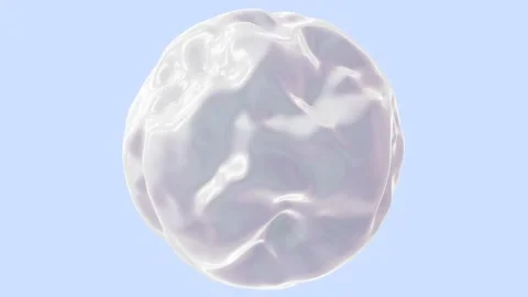 Abstract morphing white cream or milk sphere looping 3D animation with alpha Vídeos de archivo 200460255