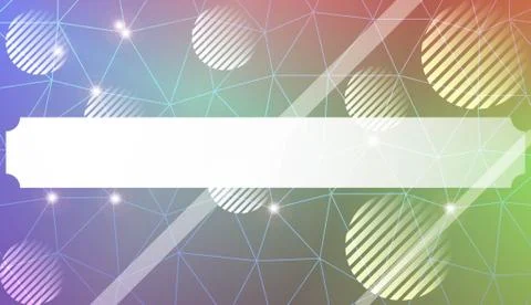 Abstract mosaic backdrop with triangles, line, circle, space for text. Bright Illustrazione stock