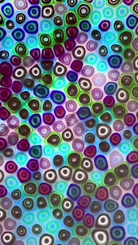 Abstract Mosaic Background with circular shapes pattern, abstract background Video stock 330023146
