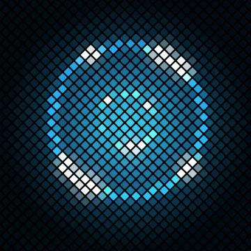 Abstract mosaic with blue background Stock Illustration