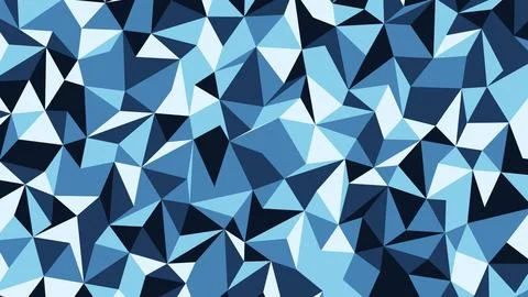 Abstract mosaic of blue geometric triangles in varying shades creating a dyna Иллюстрация