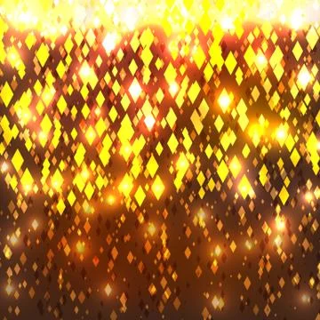 Abstract mosaic design element made of rhombus glitter. Stock Illustration