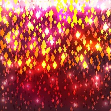 Abstract mosaic design element made of rhombus glitter. Stock Illustration