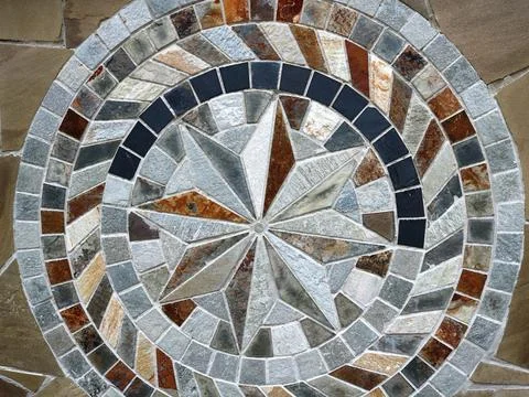 Abstract mosaic as an element of decor Stock Photos