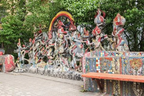 Abstract mosaic installation. 库存照片