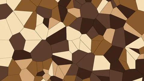 Abstract mosaic of irregular polygon shapes in varying warm browns and beiges Illustration