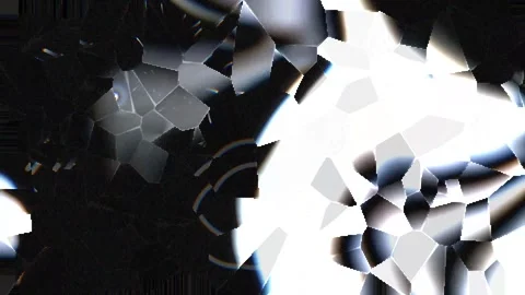 Abstract Mosaic Light Flash and Geometric Crystal Glitch Stock Footage 341578084