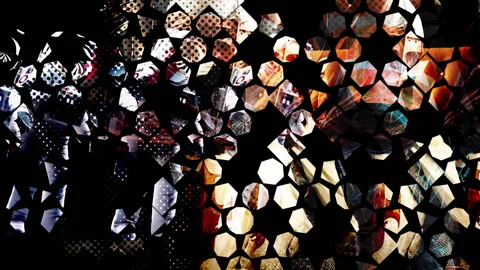 Abstract Mosaic of Neckties with Varying Patterns and Textures Stock Footage 265000021