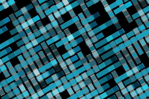 Abstract mosaic pattern with blue and black tiles 库存插图
