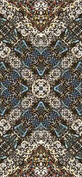 Abstract mosaic pattern with blue brown and white pixels for digital art. Stock Illustration