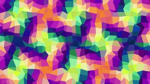 Abstract Mosaic Pattern with Bright Multicolored Geometric Shapes for Design Stock Footage 345448719