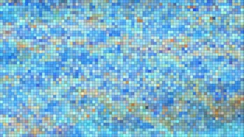 Abstract mosaic pattern with colorful pixel arrangement and shimmering effe.. Stock Footage 338216209