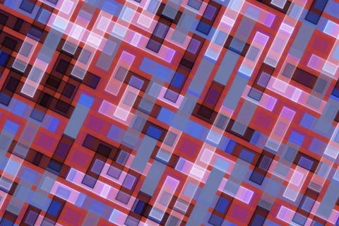 Abstract mosaic pattern with colorful squares and rectangles Ilustração Stock