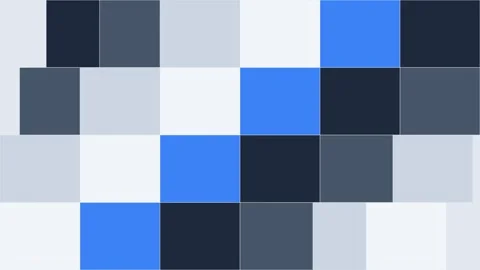 Abstract mosaic pattern featuring a grid of blue and white square blocks Stock Footage 338310478