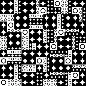 Abstract mosaic pattern with geometric shapes Illustrazione stock