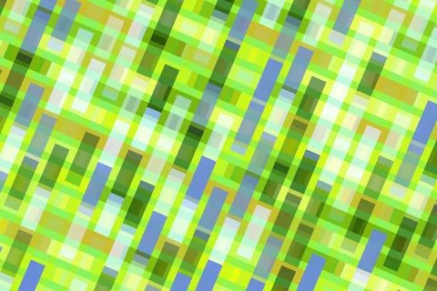 Abstract mosaic pattern with green blue yellow pixels Stock Illustration