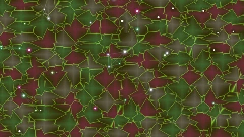 Abstract Mosaic Pattern with Green Red Shapes. Stock-Footage 329927430