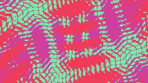 Abstract mosaic pattern with pink and mint green shapes イラスト素材