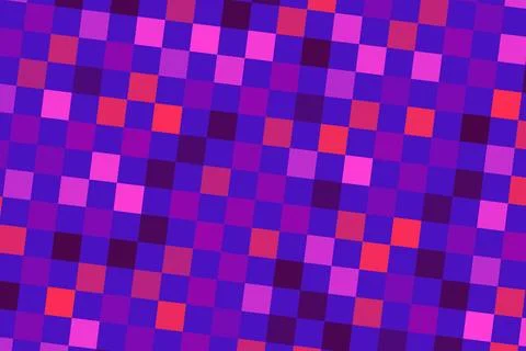Abstract mosaic pattern with purple pink and red squares Illustrazione stock