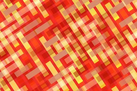 Abstract mosaic pattern with red yellow and beige colors Stock Illustration