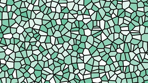 Abstract mosaic pattern seamless animation with pastel green tiles Stock Footage 325684179