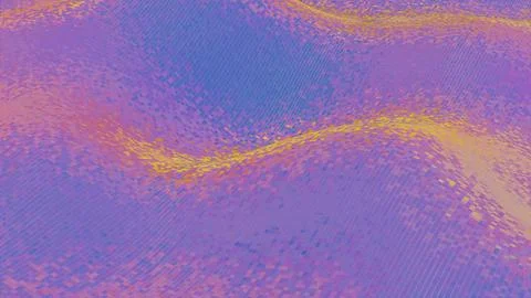 Abstract mosaic pattern with vibrant purple and yellow gradient waves Stock Illustration