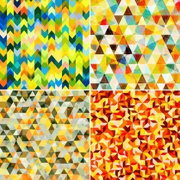 Abstract Mosaic Patterns Иллюстрация