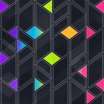 Abstract mosaic seamless pattern. Stock Illustration