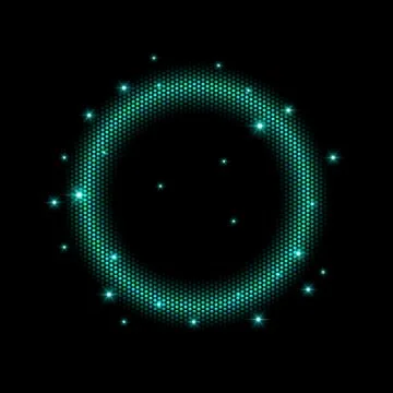 Abstract mosaic shining circle vector illustration Stock Illustration