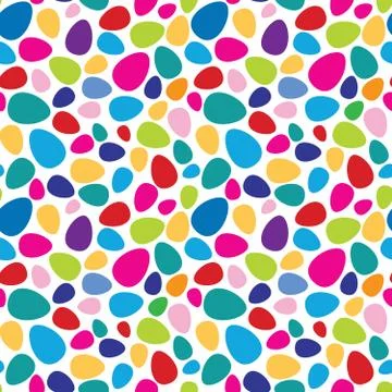 Abstract mosaic spot pattern. Easter egg seamless background Stock Illustration
