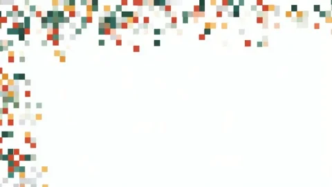 Abstract mosaic square border frame with copy space text overlay, hand draw.. Video stock 342045394