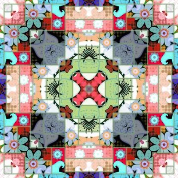 Abstract Mosaic Tile Stock-Illustration