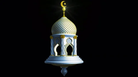 Abstract mosque rotating. Stock Footage 76291512