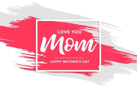Abstract mother's day background with paint brush stroke Stock-Illustration
