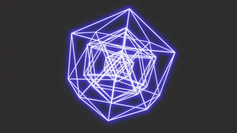 Abstract motion animated background. Neon lights Looped 3d Animation. Stock Footage 125046488