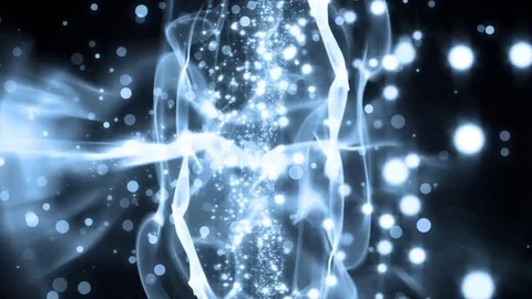 Abstract motion azure background with particles and stars. Video stock 71652450