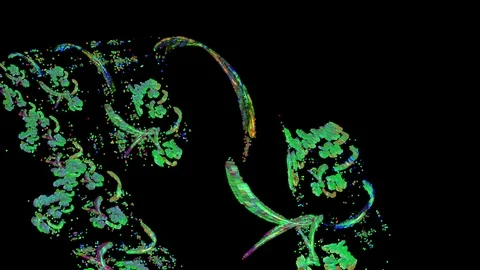 Abstract motion background with alpha channel, loopable Stock Footage 106557195